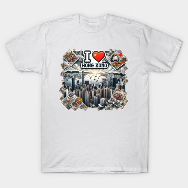 I Love Hong Kong T-Shirt by BukovskyART